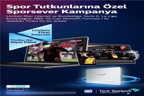Türk Telekom’dan sporseverlere özel limitsiz fiber internet ve Tivibu Go kampanyası