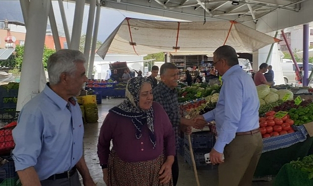 Başkan Topaloğlu Kuzdere pazarında