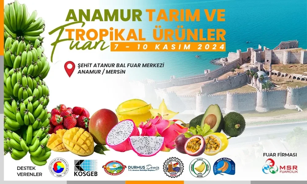 Anamur’da Tarım ve Tropikal Ürünler Fuarı 7-10 Kasım da