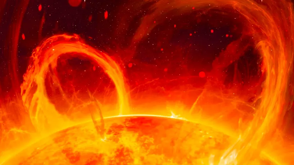 Güneş Fırtınası: Kutuplarda Aurora Gösterisi. 