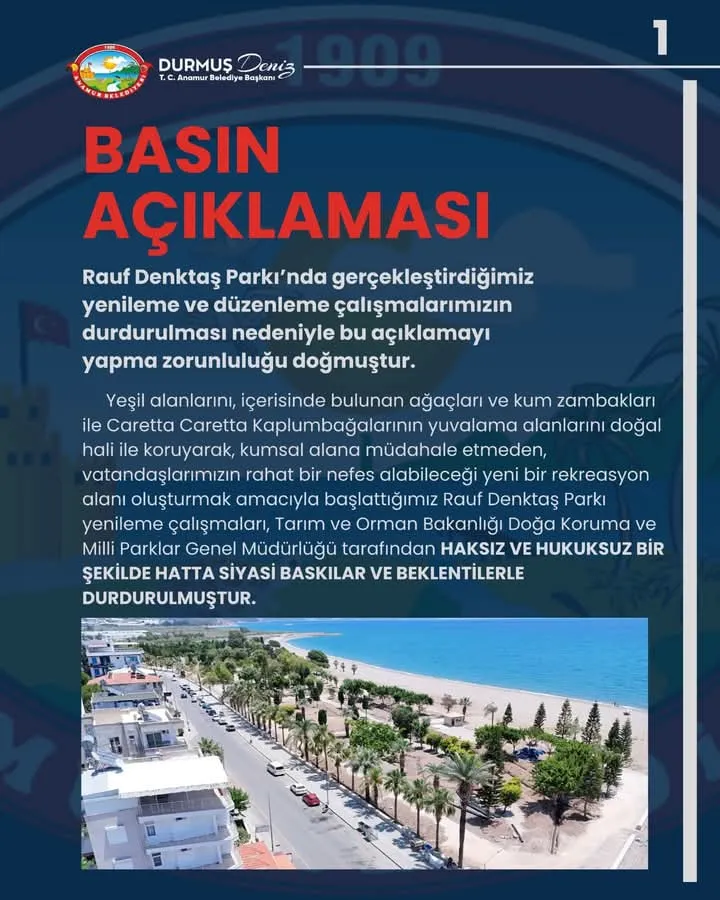 Denizden Rauf Denktaş Parkı Basın Açıklaması