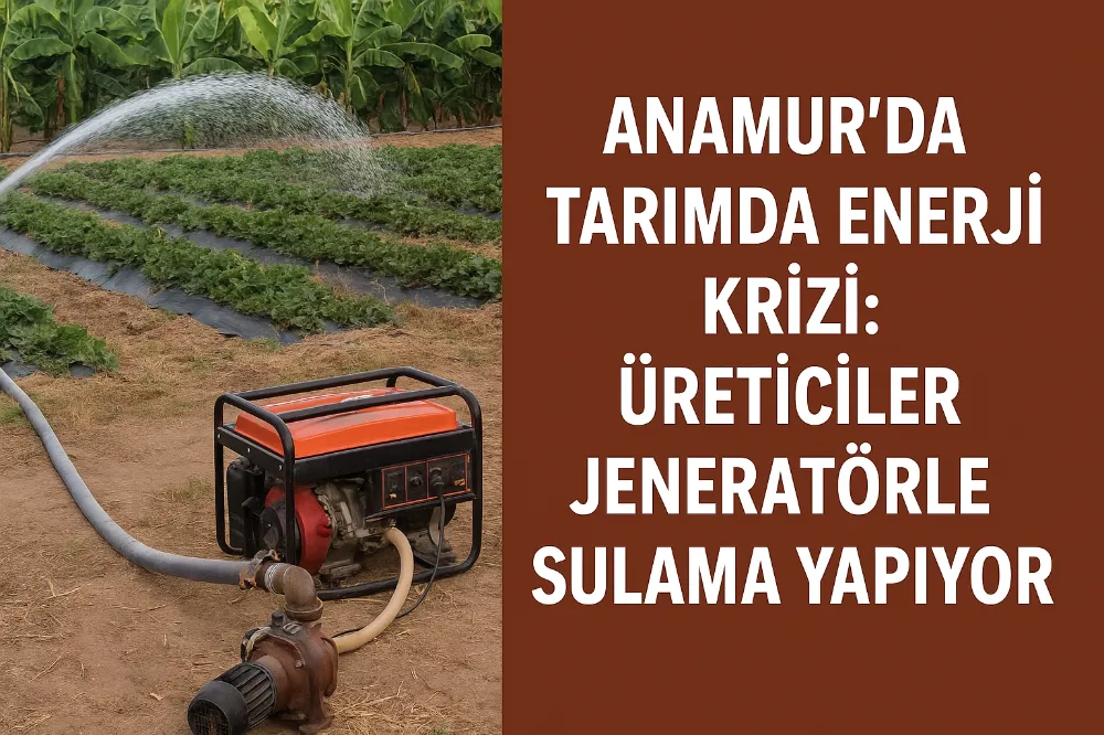 Anamur ve Bozyazı da Üreticiler Jeneratörle Sulama Yapıyor