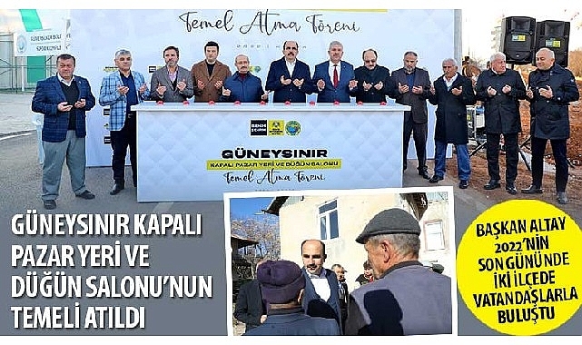 Konya Büyükşehir Belediye Başkanı Uğur İbrahim Altay 2022'nin Son Gününde İki İlçede Vatandaşlarla Buluştu
