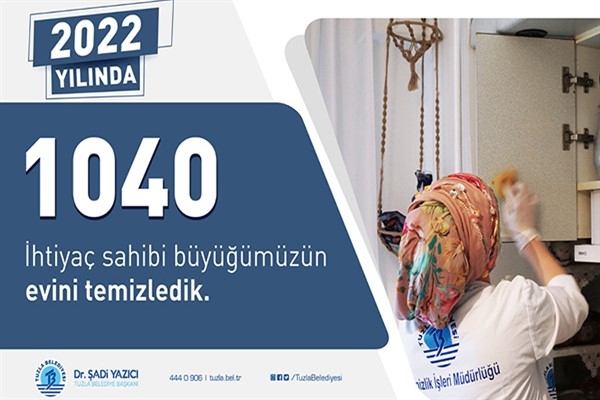 Tuzla’da ihtiyaç sahibi ailelerin evleri düzenli olarak temizleniyor