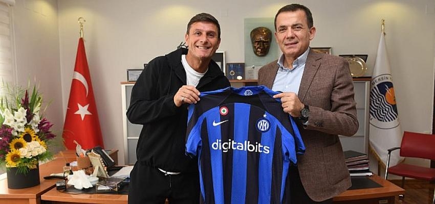 Başkan Abdullah Özyiğit, Javier Zanetti’yi ağırladı