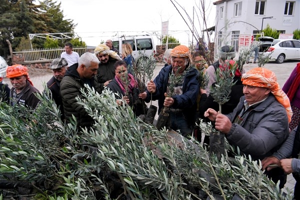 Bornovalı çiftçiye 10 bin fidan