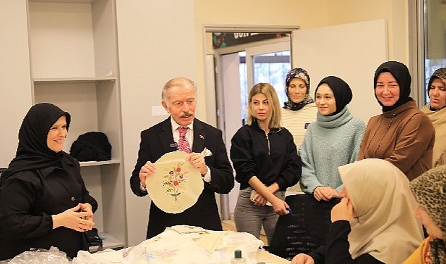 Başkan Aydıner'den Kadın Yaşam Merkezine ziyaret